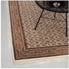 rug n' roll Orientteppich Indo Herati, klassisch, strapazierfähig, pflegeleicht, Rechteckig, handgeknüpft beige 40 cm x 60 cm