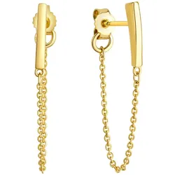 Celesta Ohrring 375/- Gold gelb vergoldet Weiss Damen 