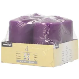 Papstar Stumpenkerzen 8 x 5 cm 4 St. lila