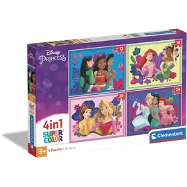CLEMENTONI Supercolor Disney Prinzessinnen 4-in-1 (12-24 Teile