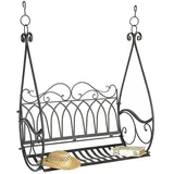 DanDiBo Ambiente Denk - Dandibo Hängebank Metall Braun Wetterfest Schaukel Gondel Hängesessel 1868 2 Sitzer Gartenbank