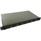 helos LWL 19" Spleissbox 6 x LC/APC Duplex OS2 spleißfertig schwarz