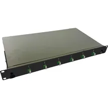 helos LWL 19" Spleissbox 6 x LC/APC Duplex OS2 spleißfertig schwarz