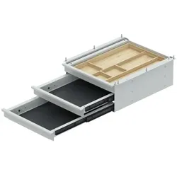 Möbel-Schubkastenbox, Tri Grip, 9309828, B 360mm, T 360mm, H 127mm, weiß