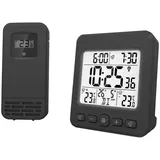 Miraval LCD Funk-Wetterstation mit Außensensor Wecker Funkuhr Kalender Datum 2 Alarme - 4-MV5832-2