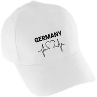Multifanshop Baseballcap - Germany - Herzschlag - Druck schwarz