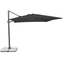 Doppler Ampelschirm Ravenna AX 300 x cm Polyester Grau Anthrazit