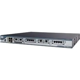 Cisco 2801, 10, 100 Mbit/Sek, 10/100Base-T(X), Ethernet (RJ-45), 24 Benutzer, IOS, 128-bit AES, 192-bit AES, 256-bit AES, 3DES, DES - Schwarz/Blau/Silber