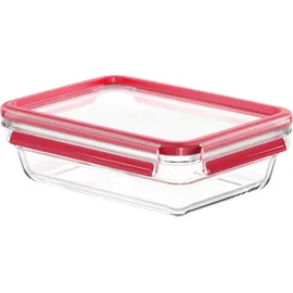 Emsa Frischhaltedose rechteckig rot 16,7 cm x 22,6 cm x 7 cm 1,1 l 4-teiliges Set