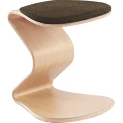 Sitzhocker MAYER SITZMÖBEL "1115", grau (anthrazit), B:30cm H:39cm T:33cm, 100% reine Schurwolle, Hocker, NEST NATURE Hocker small mit flachem Kokos-Sitzpolster 1115