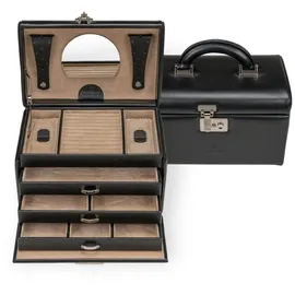 Windrose Beluga Schmuckkasten Leder 24.5 cm schwarz