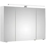 Lomadox QUEBEC-66 105 cm weiß mit LED-Aufsatzleuchte