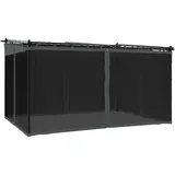 vidaXL Pavillon, mit Netzwänden Anthrazit 4x3 m Stahl - Grau