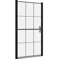 vidaXL Duschtür Hartglas 100 x 178 cm Schwarz