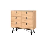 CaliCosy Kommode Ripley 102 x 95 x 40 cm Holzfarben