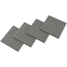 [neu.holz] Akustik-Wandpaneel Vang hellgrau 4 St. 60 x 60 cm