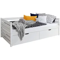 TICAA Sofabett Naomi inkl. 2x Schubkästen, 120x200, Weiß