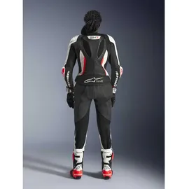 Alpinestars Stella Gp-r7 Lederkombi - Schwarz/Weiß/Neon-Rot / 50