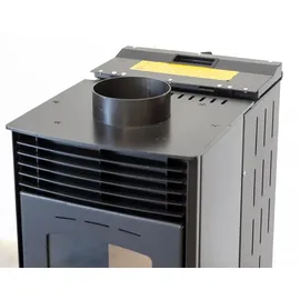 baba's stove Eco Mini Hybridofen Metall Schwarz