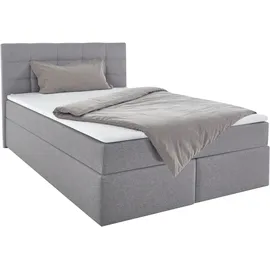 Home Affaire Boxbett HOME AFFAIRE "Ovalo", grau, B:154cm L:210cm, Komplettbetten, Boxspringbett, wahlweise mit Bettkasten, in H2, H3 & H4 erhältilich, Topseller