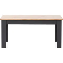 Lomadox Landhausstil Esstisch CESENA-61 in anthrazit mit Wotan Eiche Nb., B/H/T ca. 160/76/90 cm - Grau