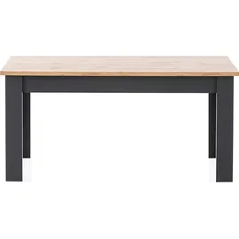 Lomadox Landhausstil Esstisch CESENA-61 in anthrazit mit Wotan Eiche Nb., B/H/T ca. 160/76/90 cm - Grau