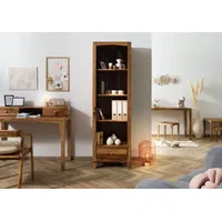 MASSIVMOEBEL24.DE Standregal 60 x 45 x 200 cm Braun