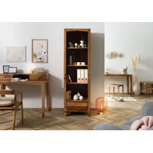 MASSIVMOEBEL24.DE Standregal 60 x 45 x 200 cm Braun