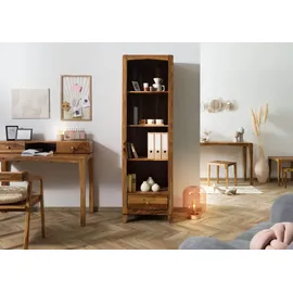 MASSIVMOEBEL24.DE Standregal 60 x 45 x 200 cm Braun