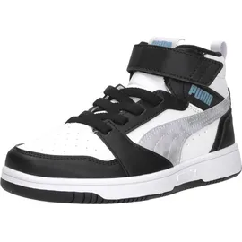 Puma Rebound V6 Mid Space Belle Black/Lilac Crush/White 32