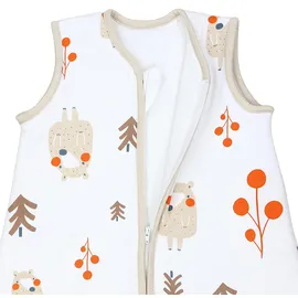 TupTam Baby Schlafsack 2,5 TOG – Warm, ärmellos, Wattiert" Gr. 56, braun (bär, bäume), Schlafsäcke, Baby, L: 62cm, Obermaterial: 100% Baumwolle CO., L:62cm