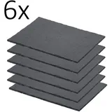 Gastro Spirit Servierplatte Schieferplatte 32,5 x 26,5 x 0,5 cm, GN 1/2, schwarz, Schiefer, (Set, 6-tlg., 6er Set Naturschieferplatten), Dekoanwendungen schwarz