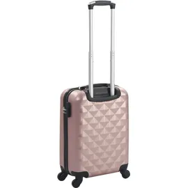 vidaXL Hartschalen-Trolley 4-Rollen Cabin 36 cm / 22 l roségold