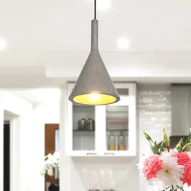 Paco Home CLOUCH 1-flg. E27 21,5 cm rund grau/schwarz Beton