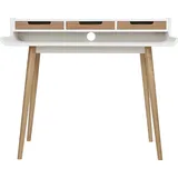 miliboo Schreibtisch OPUS Weißes Holz / Beige