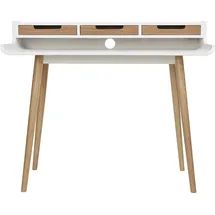 miliboo Schreibtisch OPUS Weißes Holz / Beige
