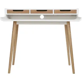 miliboo Schreibtisch OPUS Weißes Holz / Beige