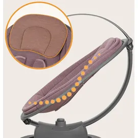 lionelo BLOSSOM Elektrische Babywippe bis zu 9 kg Babyliege Verstellbare Rückenlehne Natürliches Schaukeln 5 Geschwindigkeiten Ergonomischer Sitz Bluetooth-Fernbedienung, 5 Melodien