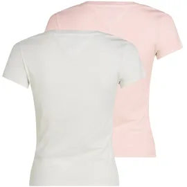 Tommy Hilfiger TJW 2PACK V-Neck Tee Ecru/Precious Pink XS