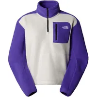 The North Face Yumiori 1/4 Zip Sweatshirt, White Dune/Peak Purple, XS