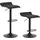 Woltu Barhocker 2er Set, Barstuhl Tresenhocker Bistrohocker Designer Hocker, höhenverstellbar drehbar, Kunstleder Stahl, Schwarz