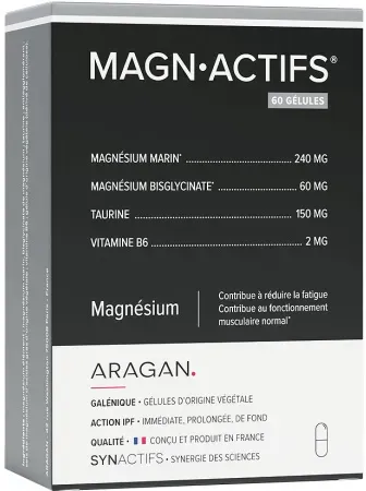 Aragan Synactifs Magnactifs Müdigkeit Stress Magnesium 60 Kapseln
