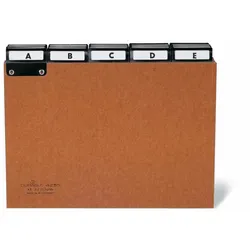 DURABLE Karteiregister A - Z, Pressspan, DIN A5 quer, braun