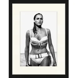 ANY IMAGE Digitaldruck »Ursula Andress, Bond Girl«, Rahmen: Buchenholz, Schwarz