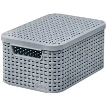 Curver Rattan Style S: 28,5 x 19,4 x 13 cm hellgrau - Grau