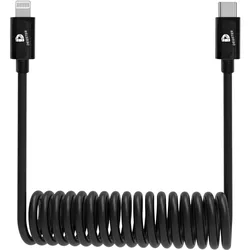 DEQSTER Spiral Ladekabel Lightning auf USB-C, MFI-zertifiziert, EDU Verpackung,