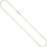 Goldkette JOBO Halsketten Gr. Gelbgold 333, L: 50cm, goldfarben (gelbgold 333) Damen Figarokette 333 Gold diamantiert 1,7 mm 50 cm