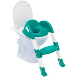 Thermobaby - Kinder WC Reduzierer - Kiddyloo - Clever, Spielerisch & Hygienisch - Verstellbare Füße - Rutschfeste Stufe - Kompaktes Zusammenklappen - Ab 18 Monate - Smaragd