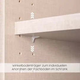 Rauch Drehtürenschrank »Reflect«, mit Spiegelfront, inkl. praktischer Inneneinteilung und Stoffboxen-Set Grau