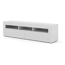 salone srl Moreno TV-Lowboard 160 cm Schwarz Matt/Handwerks-Eiche Spanplatte